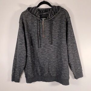 T R McTaggart 1/4 Zip Mens Size 2XL Dark Grey Heather Souvenir Pullover Hoodie